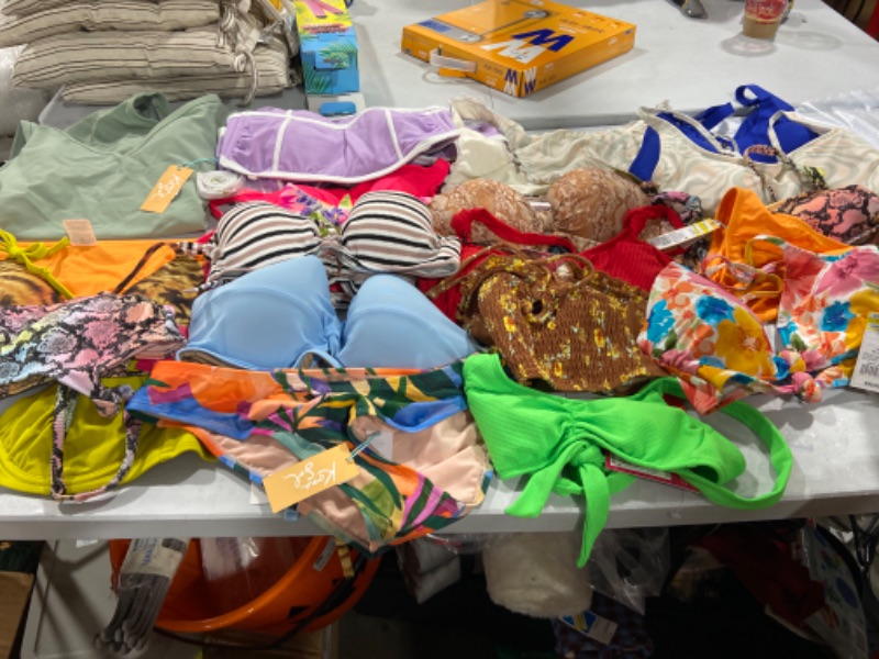 Photo 2 of BOX LOT OF WOMEN SWIMSUITS DIFFERENT SIZES 