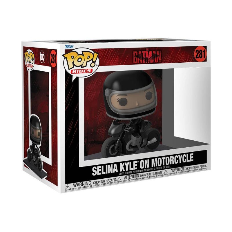 Photo 1 of Batman the Batman - Selina Kyle on Motorcycle (Pop! Ride Deluxe) Vinyl Figure 281 Funko Pop! Multicolor
