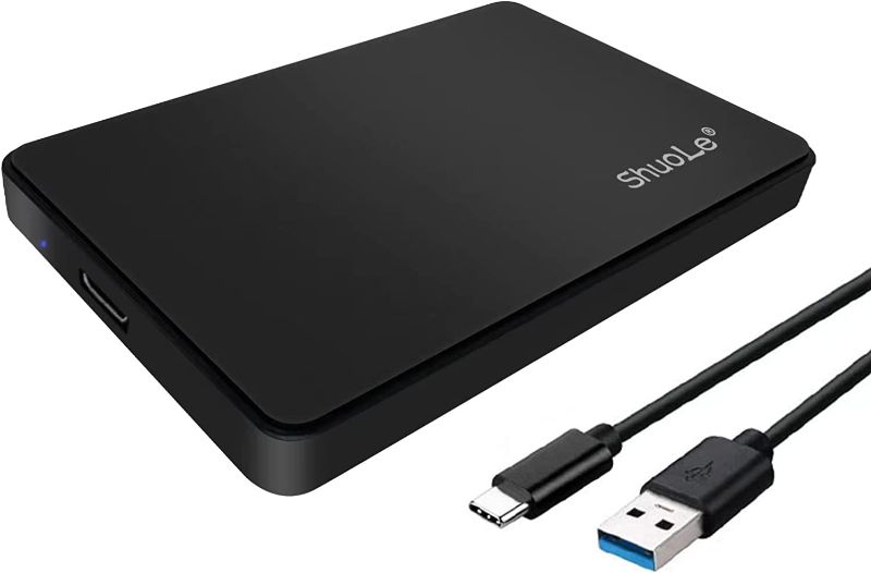 Photo 1 of 2.5 inch USB 3.0 SATA HDD Enclosure, Portable SATA to USB 3.1 Hard Drive Reader with Upgraded Cable for 2.5'' SSD HDD on Business Travel, Up to 6TB, Support UASP
