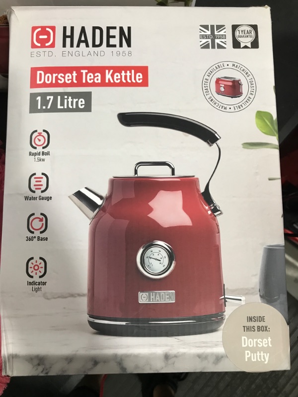 Photo 2 of Dorset 1.7 l 7-Cup RED Stainless Steel Electric Kettle with Auto Shut-Off and Boil-Dry Protection