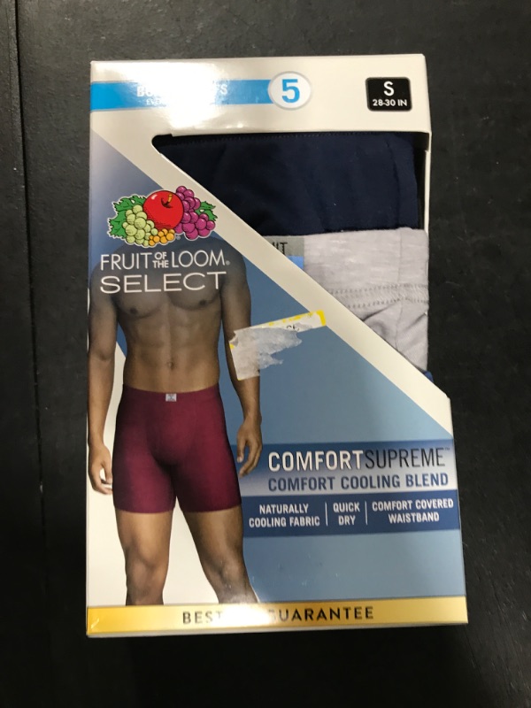 Photo 2 of Fruit of the Loom 5pk Elect Comfort Upreme Cooling Blend Bottom Boxer Brief - SMALL
