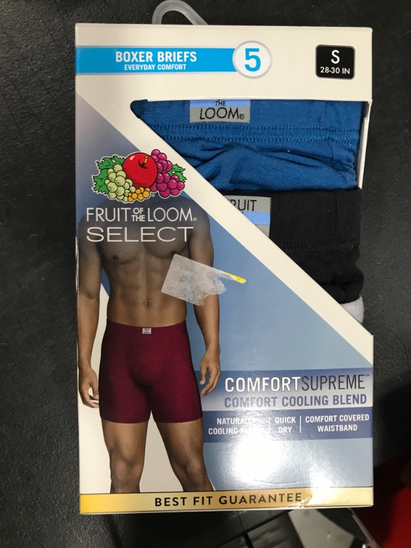 Photo 2 of Fruit of the Loom Select Men's Comfort Supreme Cooling Blend Boxer Briefs 5pk - Colors May Vary - small-

