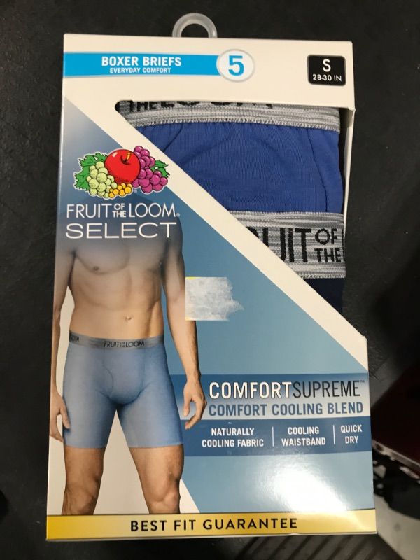 Photo 2 of Fruit of the Loom 5pk Elect Comfort Upreme Cooling Blend Bottom Aorted Boxer Brief - Color May Vary - small-
