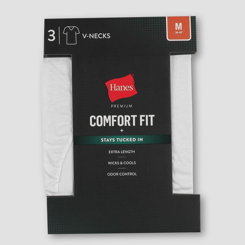 Photo 1 of Hanes Men's 3pk Comfort Fit V-Neck T-Shirt -MEDIUM-
