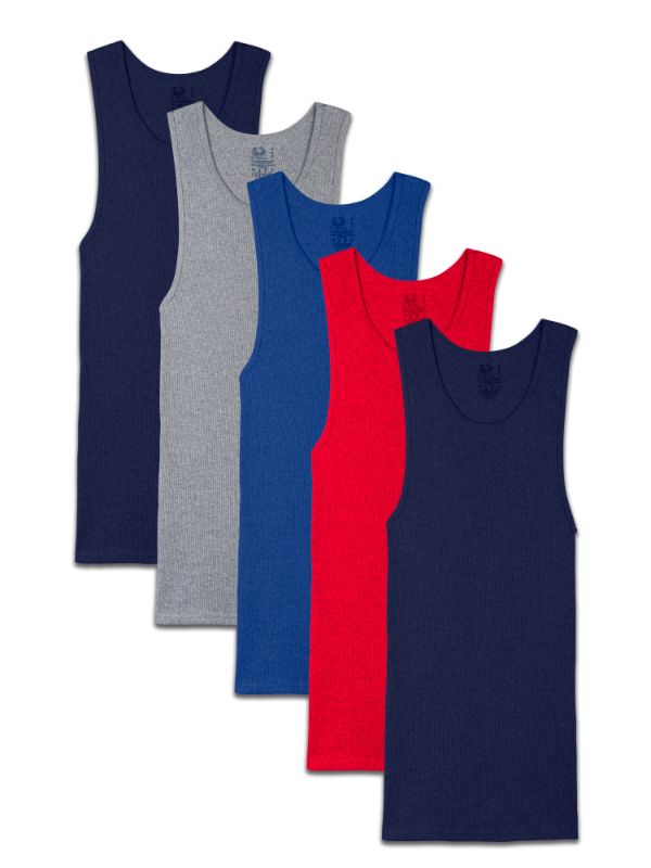 Photo 1 of Fruit of the Loom Men's Tank A-Shirts, 4Pack - small
