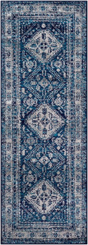 Photo 1 of 2'7x7'3 Runner Melissa Traditional Rugs Navy - Artistic Weavers