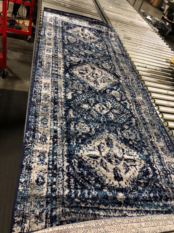 Photo 2 of 2'7x7'3 Runner Melissa Traditional Rugs Navy - Artistic Weavers