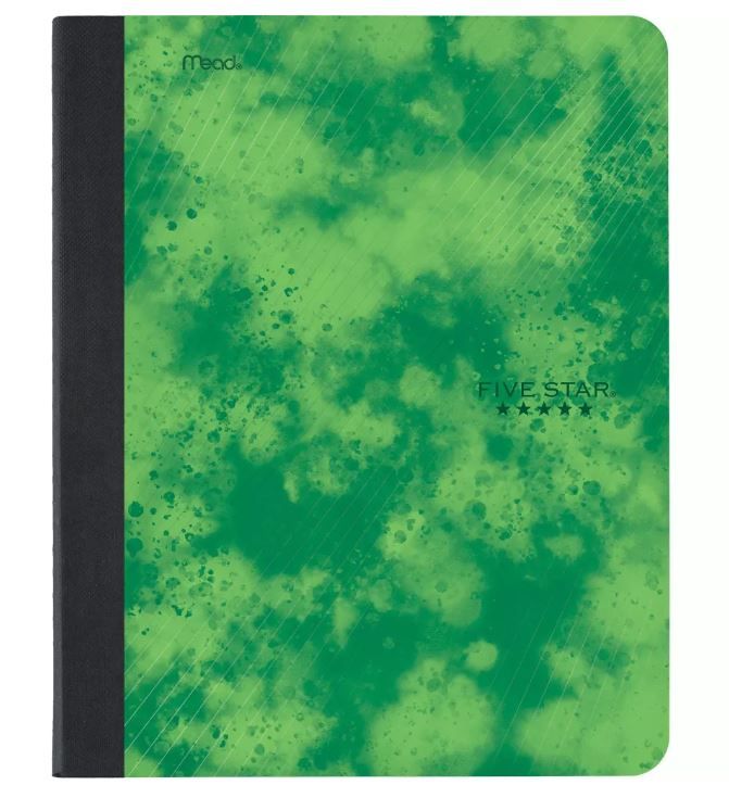 Photo 1 of 12 of the Five Star College Ruled Composition Notebook Green

