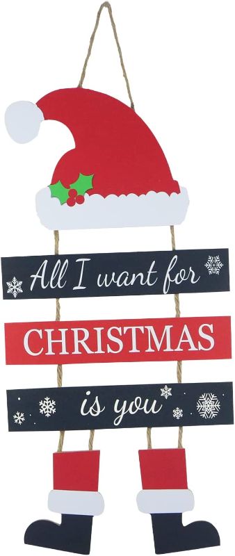 Photo 1 of Christmas Decor for Door ,Merry Christmas Wall Sign ,Santa Claus Wooden Sign,Santa Wall Decor,Wall Art Decor for Christmas  Indoor(Christmas)
