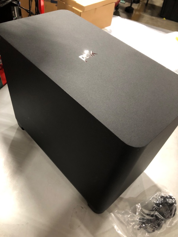 Photo 2 of Parts only**Polk React 7" Wireless Subwoofer - Designed to Add Deep, Impactful Bass to Polk React Soundbar, Bass Adjust EQ, Amazon Alexa Compatible