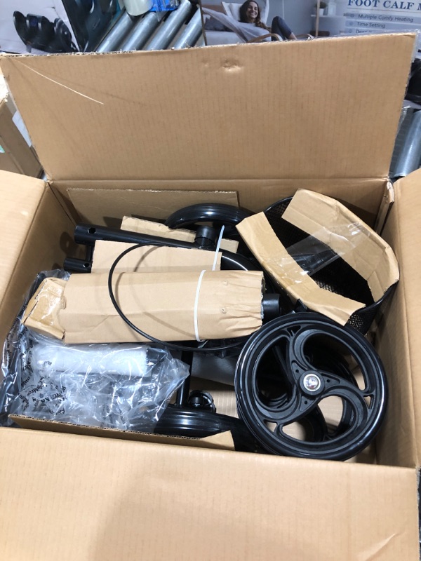 Photo 1 of WINLOVE Black Steerable Knee Walker Roller Scooter with Basket Dual Braking System for Angle and Injured Foot Broken Economy Mobility