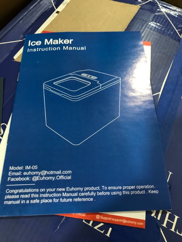 Photo 3 of Euhomy Ice Maker Machine Countertop, 26 lbs in 24 Hours, 9 Cubes Ready in 6 Mins, Self-Clean Electric Ice Maker Compact Potable Ice Maker with Ice Scoop and Basket. for Home/Kitchen/Office.(Silver)
