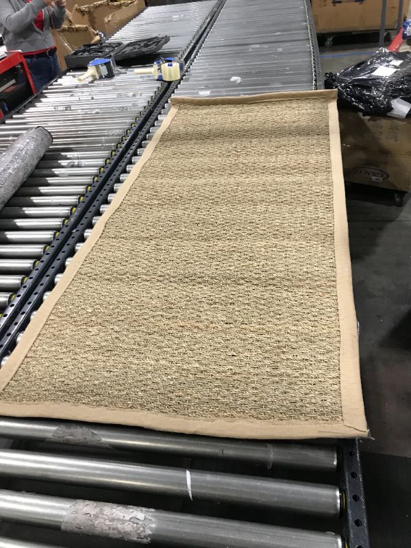 Photo 2 of nuLOOM Elijah Natural Seagrass Farmhouse Runner Rug, 2' 6" x 6', Beige