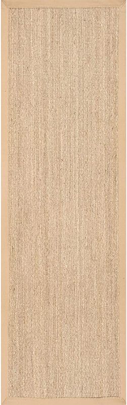 Photo 1 of nuLOOM Elijah Natural Seagrass Farmhouse Runner Rug, 2' 6" x 6', Beige