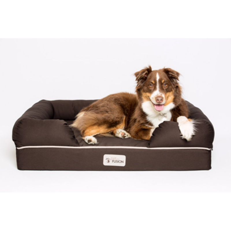 Photo 1 of PetFusion Ultimate Orthopedic Memory Foam Brown Dog Bed & Lounge, 36 L X 28 W, Large