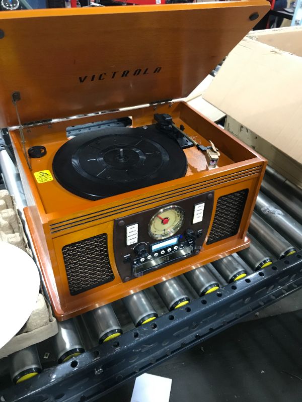 Photo 2 of Victrola 8-in-1 Bluetooth Record Player and Multimedia Center