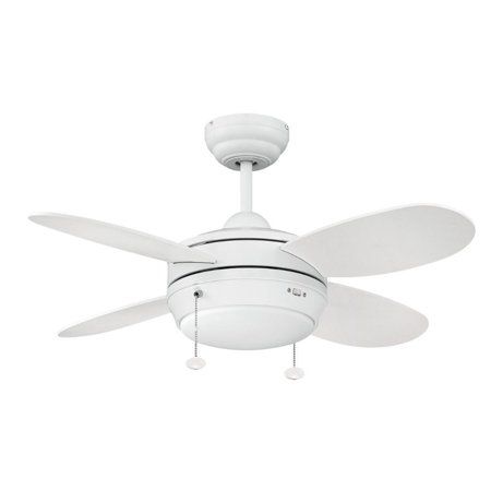 Photo 1 of 36" Matte White Finish Ceiling Fan Includes Blades and LED Light Kit

