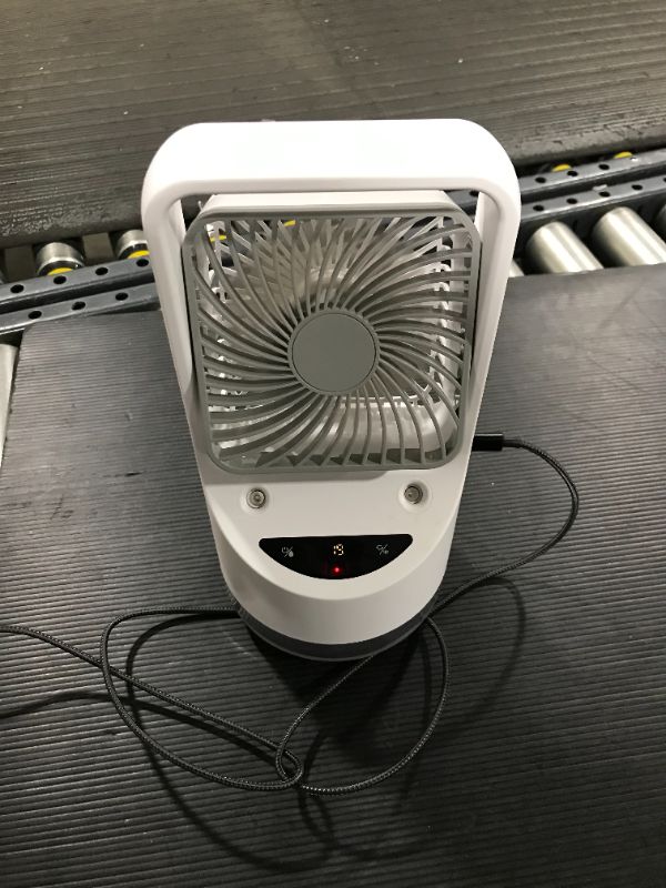 Photo 2 of Rechargeable Portable Air Conditioner Fan, Evaporative Mini Air Conditioner with 3 Speeds 7 Colors, Portable Desk Cooler Fan with Aromatherapy for Window, Room, Home and Office