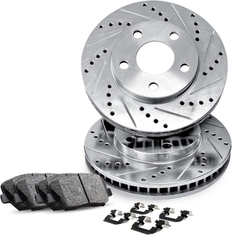 Photo 1 of R1 Concepts Front Brakes and Rotors Kit |Front Brake Pads| Brake Rotors and Pads| Ceramic Brake Pads and Rotors |Hardware Kit |fits 2007-2020 Acura MDX, RLX, ZDX, Honda Pilot 

SEE NOTES