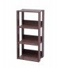 Photo 1 of IRIS Mado 3-Shelf Open Wood Shelving Unit, Brown | Quill