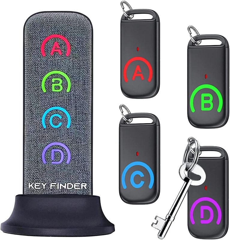 Photo 1 of Key Finder: EIRIX Wireless Item Locator with 80dB Loud Sound and 131ft Working Range, New Fabric Slim Key Tracker for Finding Key, Remote, Pet and Wallet 1 Transmitter + 4 Receivers