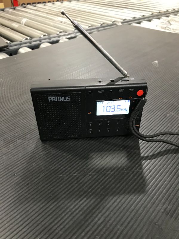 Photo 2 of  PRUNUS J-401 Recordable Small Radio, AM FM Radio Rechargeable, Presets Function, MP3 Player by TF Card, AUX Wired Speakers, Portable Radio
