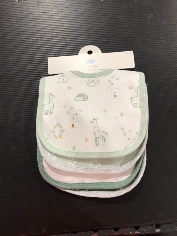 Photo 2 of Baby 4pk 'Hello Happy' Bib - Cloud Island™ Dark Green
