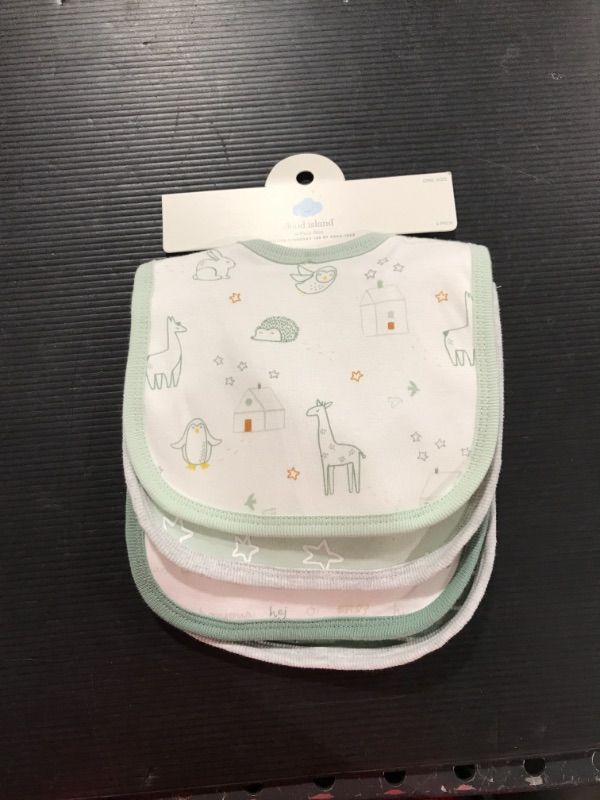 Photo 1 of Baby 4pk 'Hello Happy' Bib - Cloud Island™ Dark Green
