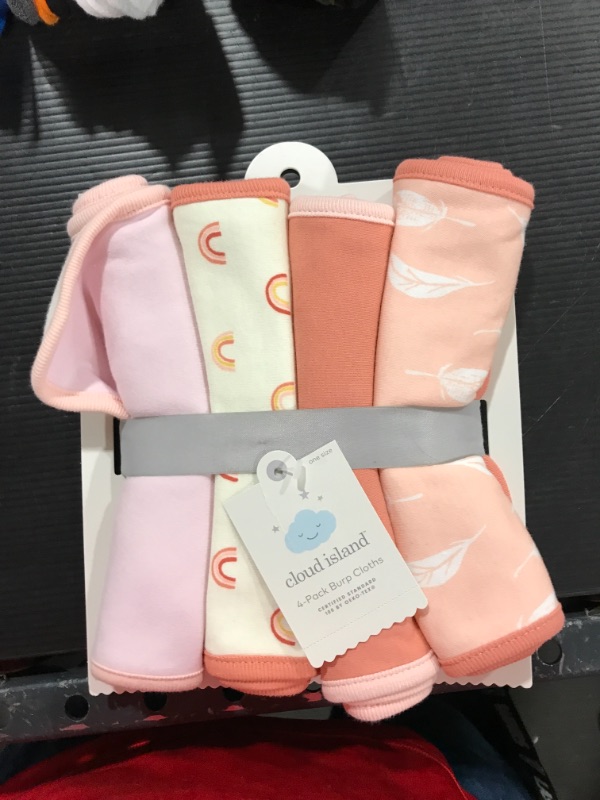 Photo 2 of Baby Girls' 4pk Earth & Sky Burp Cloth - Cloud Island™ Pink
