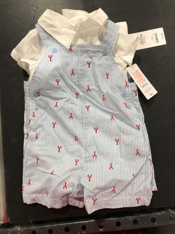 Photo 2 of Baby Boys' Lobster Striped Top & Bottom Set - Just One You® Made by Carter's Blue SIZE 9M
