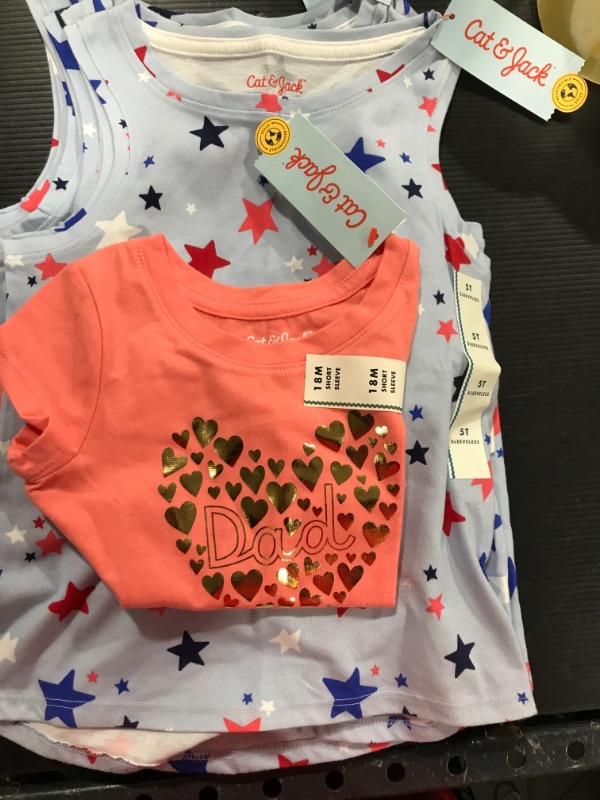 Photo 3 of Toddler Girls' 'Dad' Heart Graphic T-Shirt - Cat & Jack™ SIZE 18M
Toddler Girls' Star Tank Top - Cat & Jack™ Light SIZE 5T


