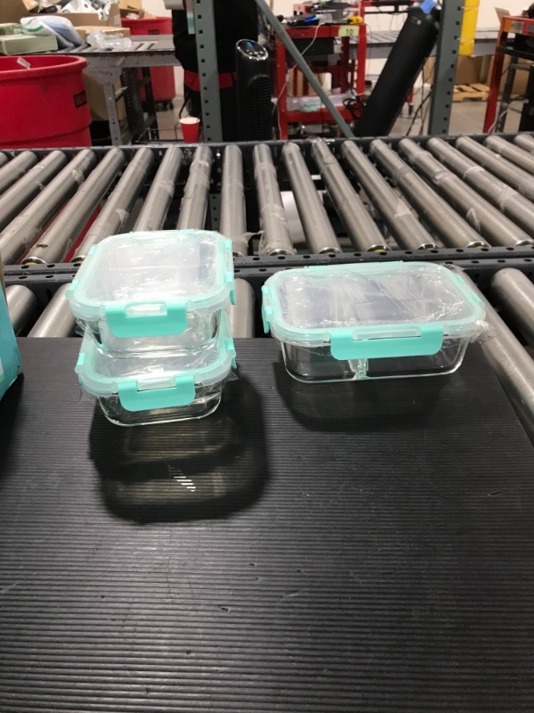 Photo 3 of Bayco 9 Pack Glass Meal Prep Containers 3 and 2 and 1 Compartment