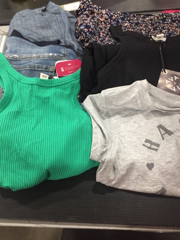 Photo 1 of Box of miscellaneous tops and bottoms