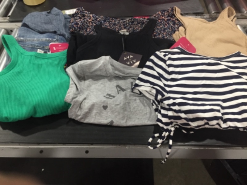 Photo 1 of Box of miscellaneous tops and bottoms