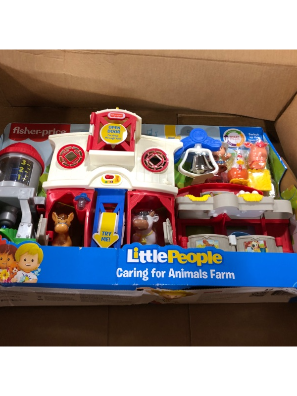 Photo 2 of Fisher-Price Little People Farm Toy, Toddler Playset with Lights Sounds and Smart Stages Learning Content, Caring for Animals Farm