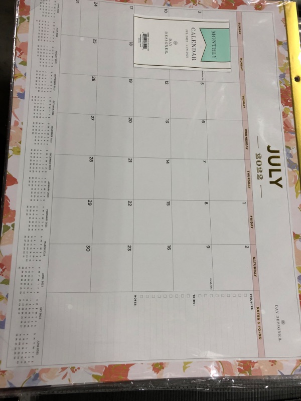 Photo 2 of 2022-23 Academic Desk Pad Calendar 22"x17" Petals - Day Designer
pack of 2