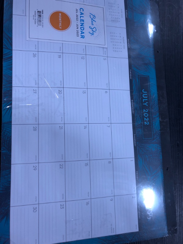 Photo 2 of 2022-23 Academic Desk Pad Calendar 17"x11" Bimini - Blue Sky- various styles 
pack of 2
