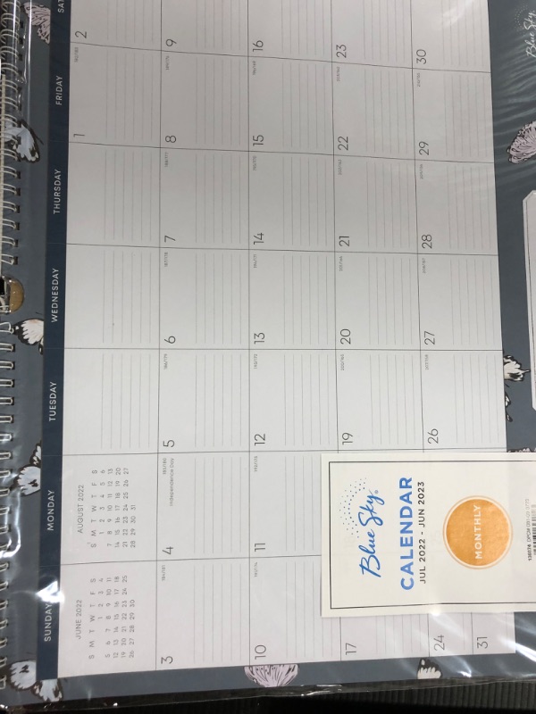 Photo 1 of 2022-23 Academic Wall Calendar 15"x12" Flutter - Blue Sky
pack of 2
