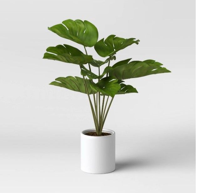 Photo 1 of 21" x 23" Artificial Monstera Arrangement in Ceramic Pot - Project 62™