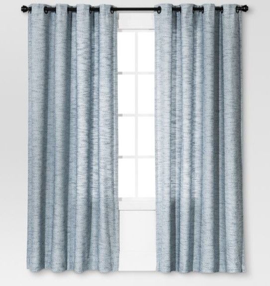 Photo 1 of 1pc Light Filtering Diamond Weave Window Curtain Panel - Threshold™