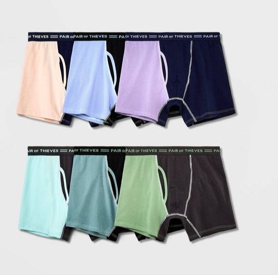 Photo 1 of LARGE Pair of Thieves Men's Every Day Kit Soft & Fresh Colorblock Boxer Briefs 4+2pk - Colors May Vary