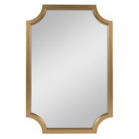 Photo 1 of 24" x 36" Hogan Framed Scallop Wall Mirror Gold - Kate and Laurel

