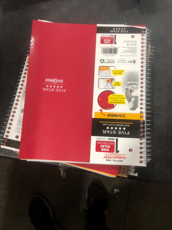 Photo 1 of 5 STAR 1 SUBJECT NOTEBOOKS 5PK