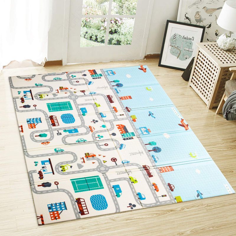Photo 1 of 2021 New Upgrade Extra Large Baby Play Mat Foldable Reversible Non Toxic Foam Crawl Playmat Waterproof Kids Baby Toddler Outdoor or Indoor Use (70.8x78x0...
