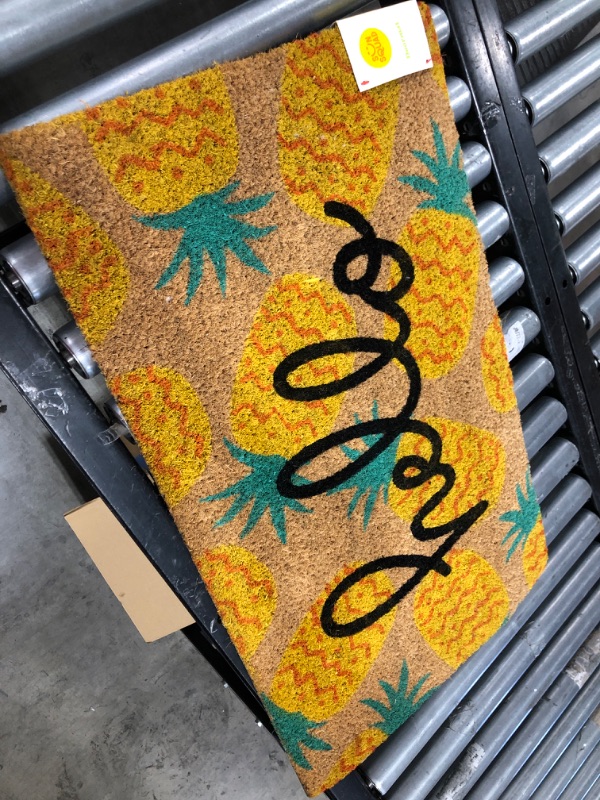 Photo 2 of 16x26 Hello Pineapples Doormat Yellow - Sun Squad