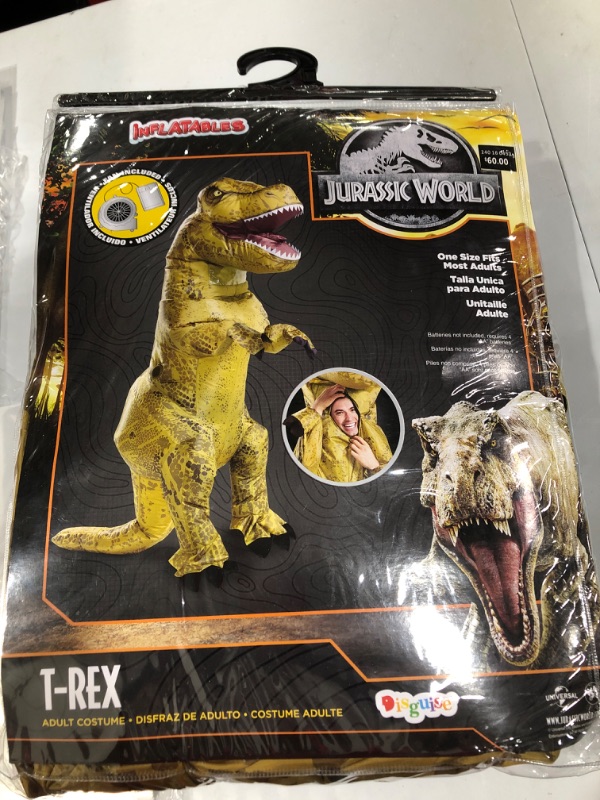 Photo 1 of Adult Jurassic World T-Rex Inflatable Halloween Costume One Size
**unable to test**
