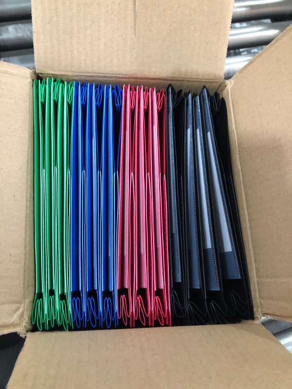 Photo 2 of 24 PACK OF  Anti-Microbial 2 Pocket  Prong Plastic Folder Cobalt - Five Star variety of colors!!