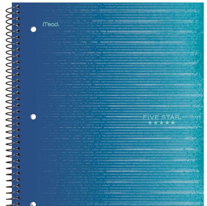 Photo 1 of 12 pack of Five Star 1 Subject Wide Ruled Spiral Notebook

