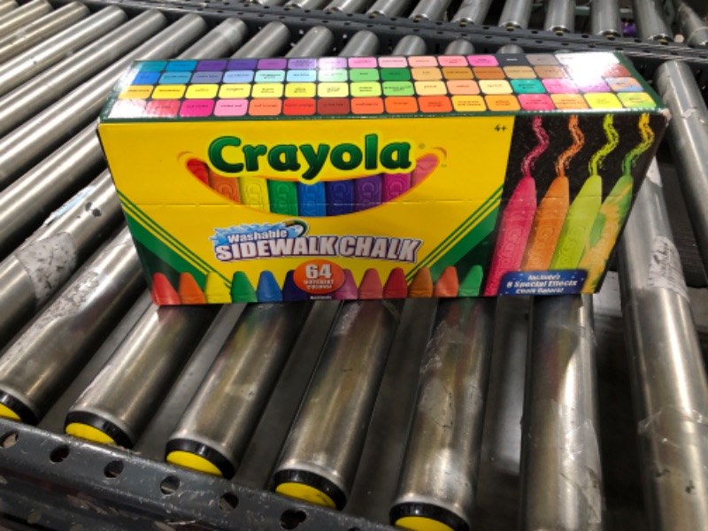 Photo 2 of Crayola Washable Sidewalk Chalk 64 Colors