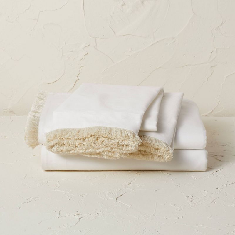 Photo 1 of Fringe Cotton Percale Sheet Set - Opalhouse™ Designed with Jungalow™
FULL 